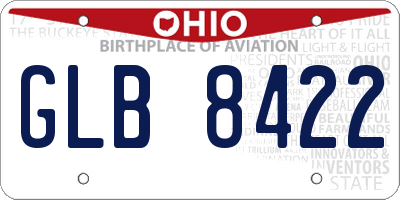 OH license plate GLB8422