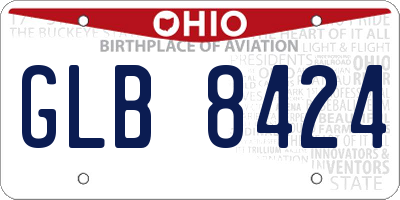 OH license plate GLB8424