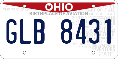 OH license plate GLB8431