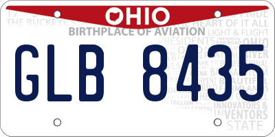 OH license plate GLB8435