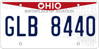 OH license plate GLB8440