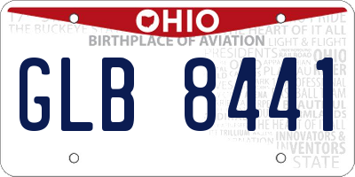 OH license plate GLB8441