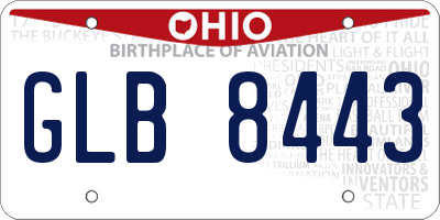 OH license plate GLB8443