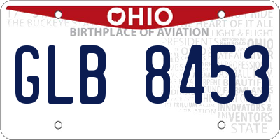 OH license plate GLB8453