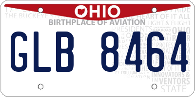 OH license plate GLB8464