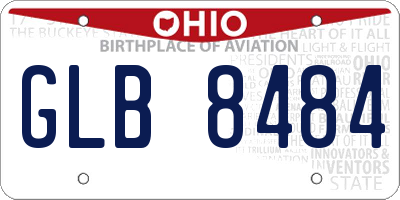 OH license plate GLB8484