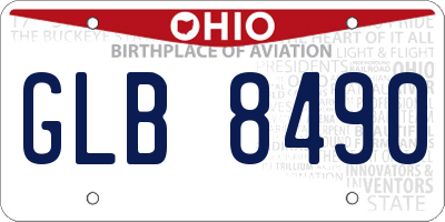 OH license plate GLB8490