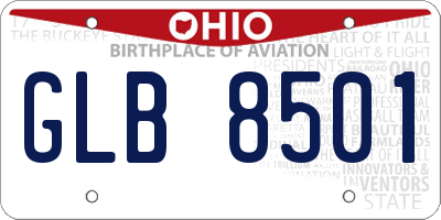 OH license plate GLB8501