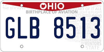 OH license plate GLB8513