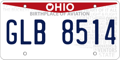 OH license plate GLB8514