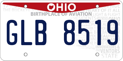 OH license plate GLB8519