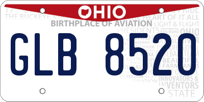 OH license plate GLB8520