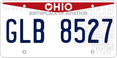 OH license plate GLB8527