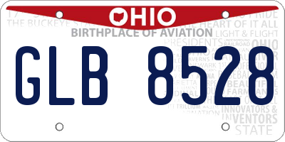 OH license plate GLB8528