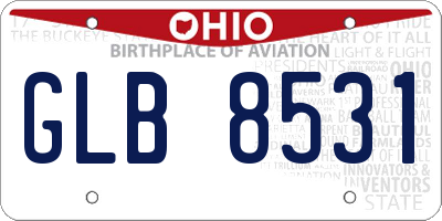 OH license plate GLB8531