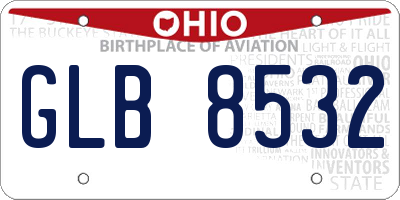 OH license plate GLB8532