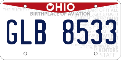 OH license plate GLB8533