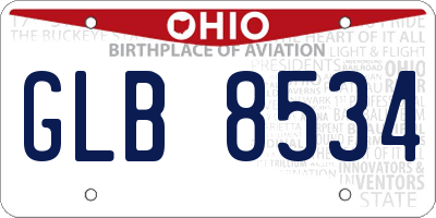 OH license plate GLB8534