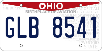 OH license plate GLB8541
