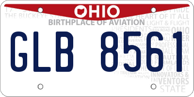 OH license plate GLB8561