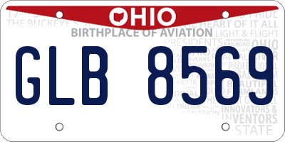 OH license plate GLB8569