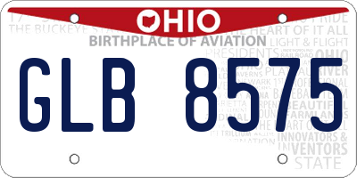 OH license plate GLB8575