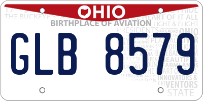 OH license plate GLB8579