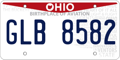 OH license plate GLB8582