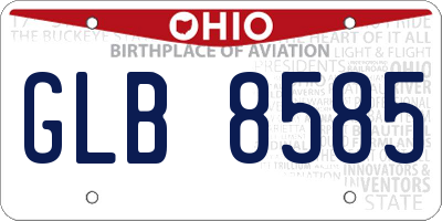 OH license plate GLB8585