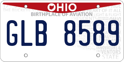 OH license plate GLB8589