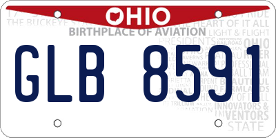 OH license plate GLB8591