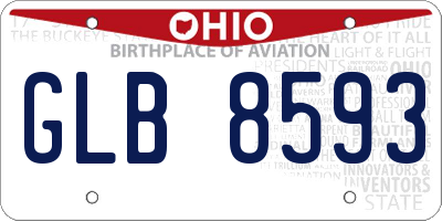 OH license plate GLB8593