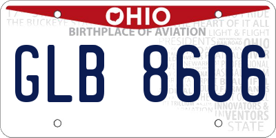 OH license plate GLB8606