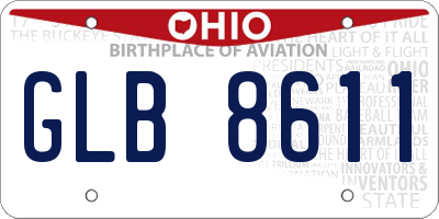 OH license plate GLB8611
