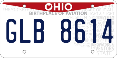 OH license plate GLB8614