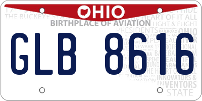 OH license plate GLB8616