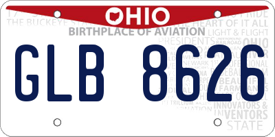 OH license plate GLB8626