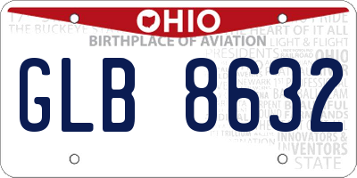 OH license plate GLB8632