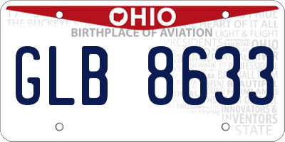 OH license plate GLB8633