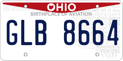 OH license plate GLB8664