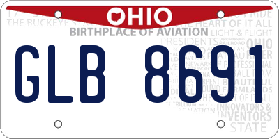 OH license plate GLB8691