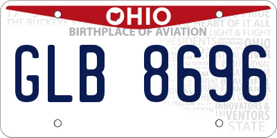 OH license plate GLB8696