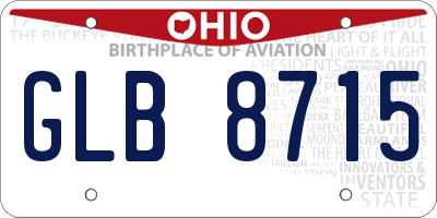 OH license plate GLB8715