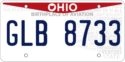 OH license plate GLB8733