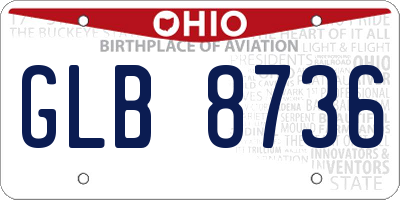 OH license plate GLB8736