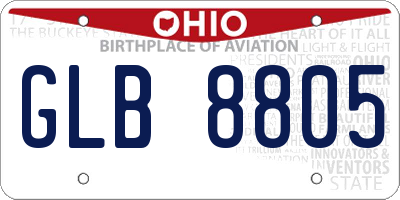 OH license plate GLB8805