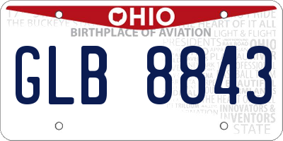 OH license plate GLB8843