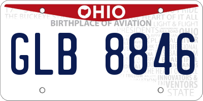 OH license plate GLB8846