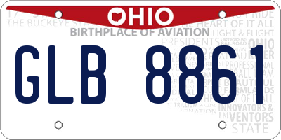 OH license plate GLB8861