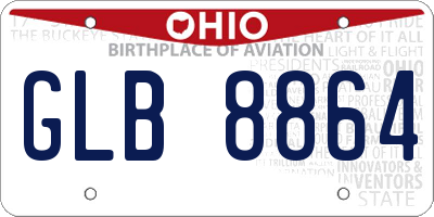 OH license plate GLB8864